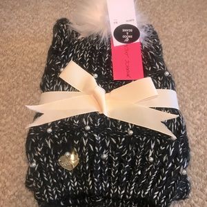 Betsey Johnson Snood & Beanie Set, One Size, NWT